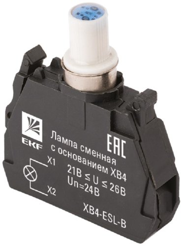 Ламповый блок подсветки светодиодный EKF PROxima XB4 24В синий картинка